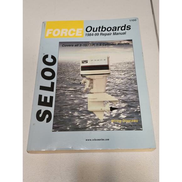 Seloc Force Outboards 1984-99 Repair Manual 3-150 HP 1-4 Cylinder Models - Used - Picture 1 of 3